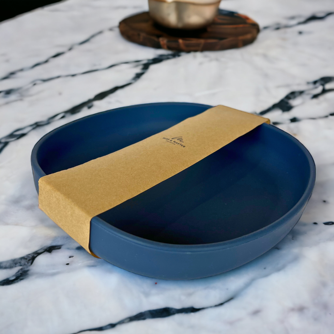 Navy Silicone Plate - Miss & Master Co.