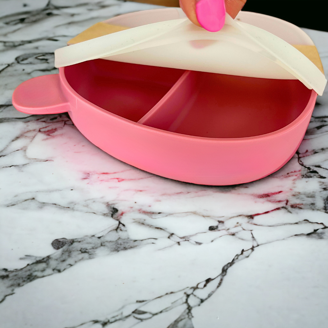 Pink Bear Silicone Suction Plate - Miss & Master Co.
