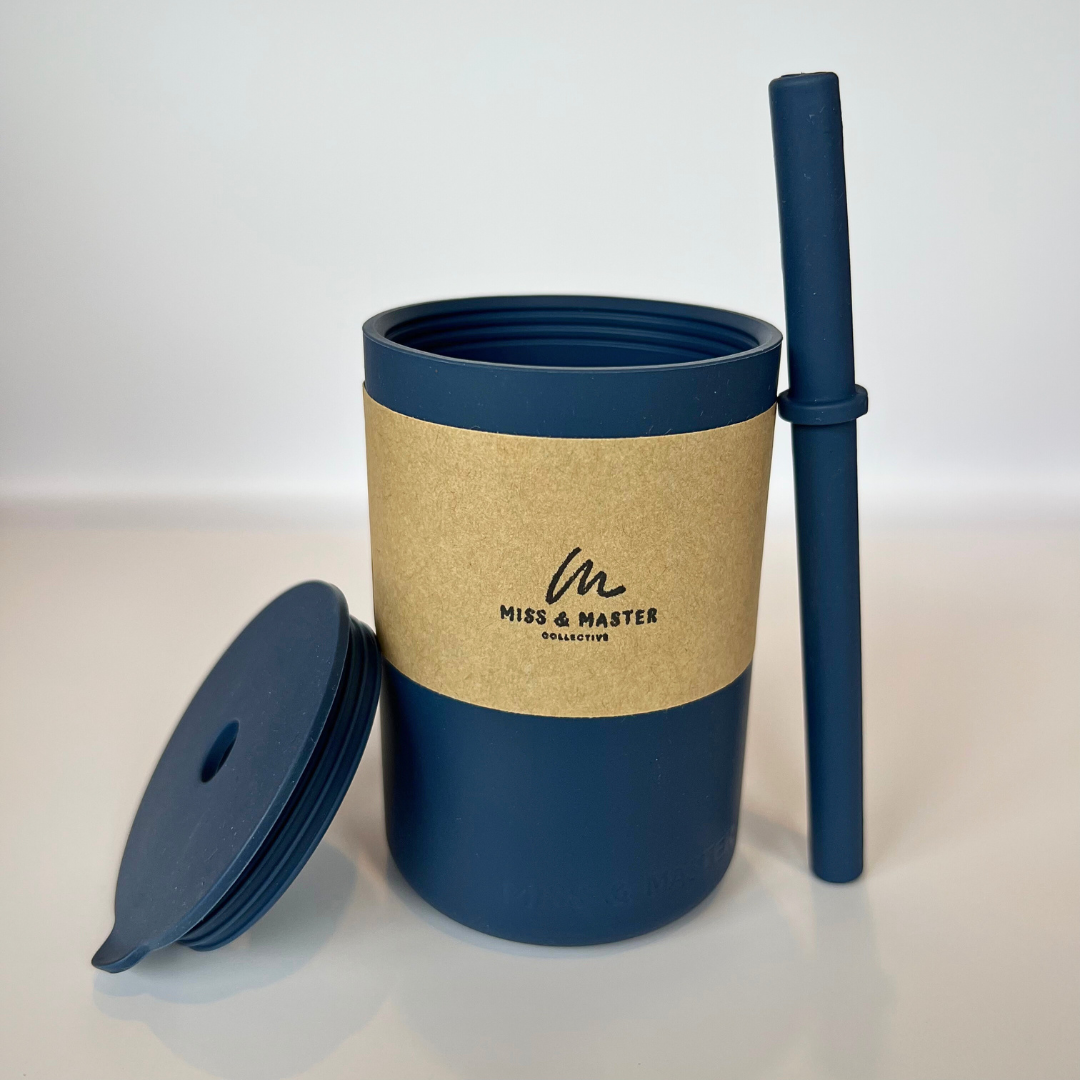 Navy Silicone Smoothie Cup - Miss & Master Co.