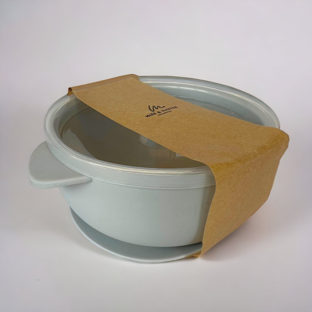 Grey Silicone Suction Bowl - Miss & Master Co.