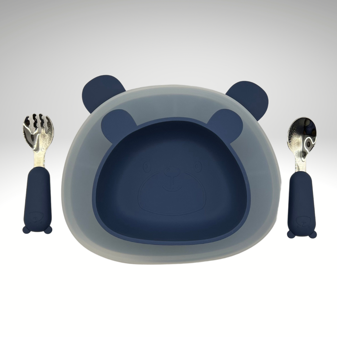 Navy Bear Tableware Set - Miss & Master Co.