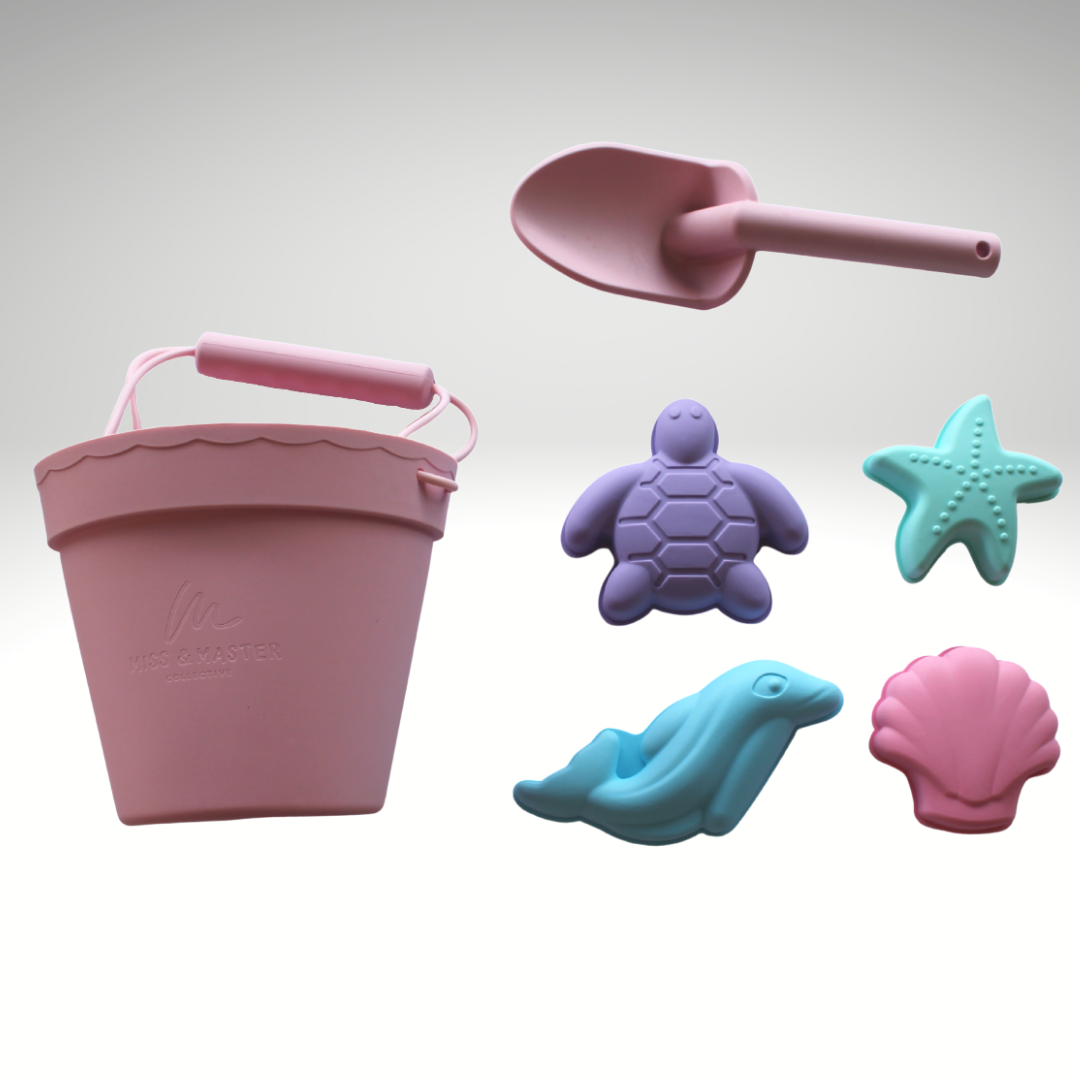 Pink Silicone Beach Toy Set