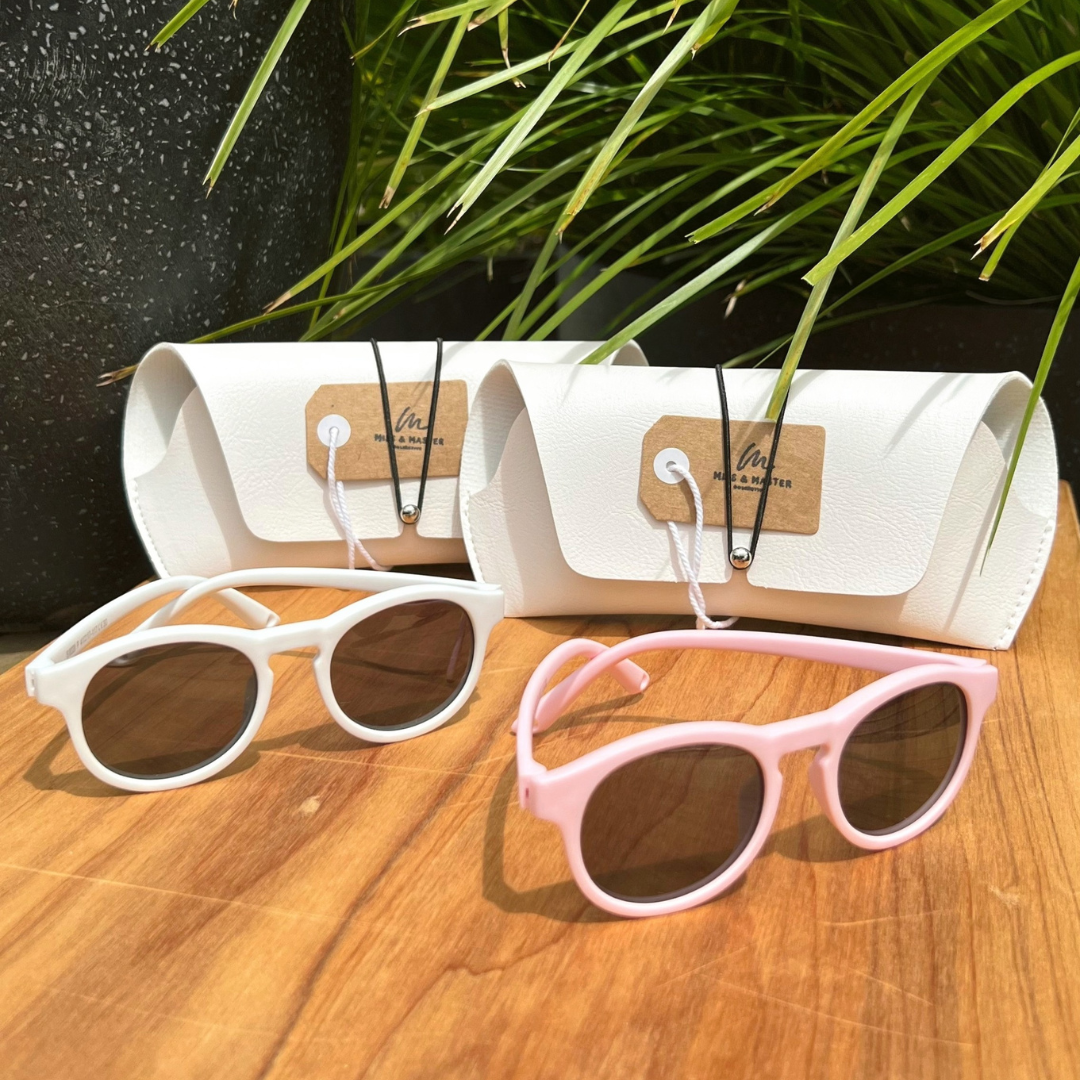Pink and White Baby Sun glasses